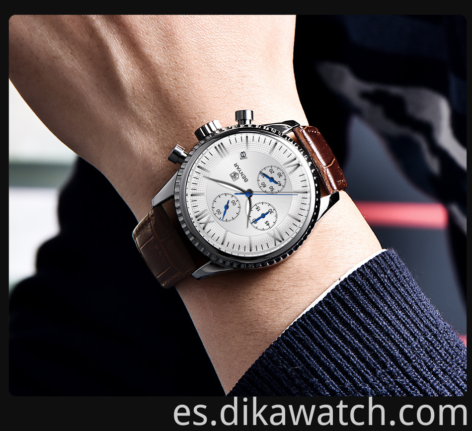 Relojes Benyar de la mejor marca de lujo, reloj de pulsera para hombre, reloj deportivo de moda de cuarzo, cuero impermeable, reloj de negocios para hombre, reloj Masculino